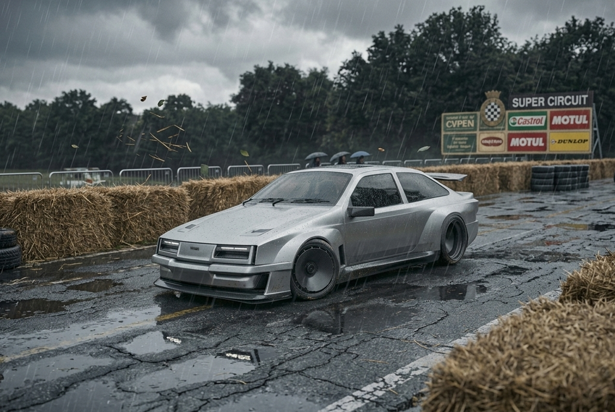 Silver Ford Sierra RS500